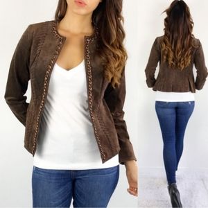 Womens Suede Leather Brown Size XS Western Rodeo Fall Wintet